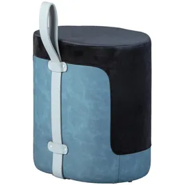 Interlink Hocker Osane 38 x 43 x 33 cm Blau/Schwarz