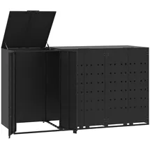 deluke Mülltonnenbox GORILO 207 x 79 x 117 cm schwarz