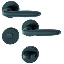 HOPPE Rosettengarnitur WC schwarz matt 1510/42KB/42KBS
