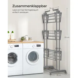 Songmics Wäscheständer 173 grau