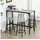 Homcom Bartisch mit Barhocker Set 5-tlg.  Grau