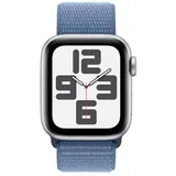 GPS 40 mm Aluminiumgehäuse silber, Sport Loop winterblau