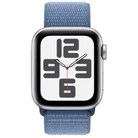 Apple Watch SE 2023 GPS 40 mm Aluminiumgehäuse silber, Sport Loop winterblau