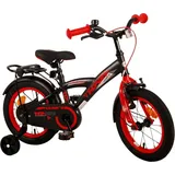 TPFSports Thombike Kinderfahrrad - Jungen - 14 Zoll - Rücktritt + Handbremse - Schwarz/Rot