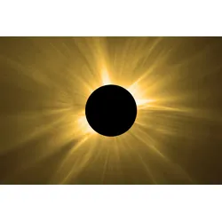 Fototapete PAPERMOON "SONNEN-FINSTERNIS-SONNE WELTALL ERDE PLANETEN UNIVERSUM", bunt, B:4,00m L:2,60m, Vlies, Tapeten