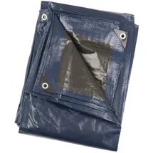 Perel Abdeckplane, - Blau/Schwarz - SUPER STARK 10 x 12 m