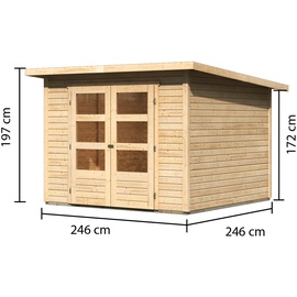 Woodfeeling Stockach 4 2,42 x 2,42 m natur