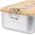 Lässig Kinder Brotdose Edelstahl und Bambus Frühstücksbox nachhaltig Kindergarten Schule/Lunchbox Stainless Steel Bamboo Nature