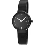 Just Watch Damen-Uhr Meshband Edelstahl Leuchtzeiger Datum Analog Quarz JW10082 (schwarz/schwarz)