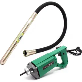 Wiltec Elektro Betonrüttler 580 W, Betonverdichter mit Ø 35 mm Rüttelflasche mit 150 cm Schlauchlänge, Flaschenrüttler mit flexibler Welle
