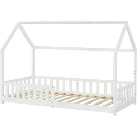 [en.casa] Hausbett Ydre 90 x 200 cm Kiefer weiß