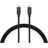 Xlayer Thunderbolt 4 Black 1 m