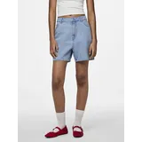 Pieces Jeansshorts »PCABBI MW SHORTS NOOS«, blau