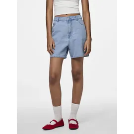 Pieces Jeansshorts »PCABBI MW SHORTS NOOS«, blau