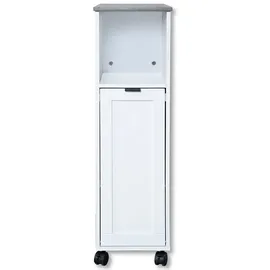 KESPER Nischenregal weiß mit Abfalleimer 60 x 86 x 25 cm