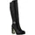VAN HILL Damen Leicht Gefütterte Klassische Stiefel Plateau Vorne Schuhe 840613, Farbe: Schwarz, Größe: 36 - Schwarz - 36