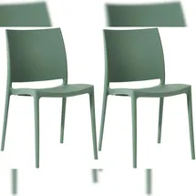 CLP Meton Gartenstuhl 42 x 42 x 81 cm Oliv 2 St.