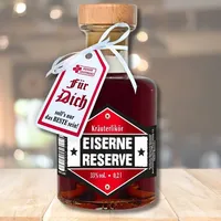 Apothekerflasche Eiserne Reserve - 0,2L 33% Kräuterlikör | Humorapotheke Spaß