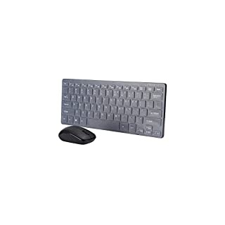 Wireless Keyboard Mouse Set, 2,4 G USB Wireless Ultra Slim Keyboard Mouse Combo Home Office Business Poratble Tastatur / Mäuse mit Tastaturschutz, für Desktop / Laptop(schwarz)
