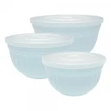 GREENGATE Bowl with lid Alice Pale Blue Set of 3