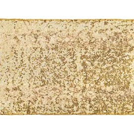 Partydeco Pailletten-Tischläufer, gold, 0,3 x 5 m