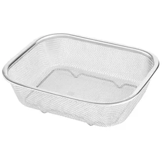 Küchensieb Aus Edelstahl Feinmaschig Rechteckiges Sieb 20.8x17.5x5cm Abtropfsieb Nudelsieb Frittierkorb Rechteckig Spüle Erdsiebe Für Den Garten Kompostsieb Fein Mehlsieb Küchensiebe Metallsieb