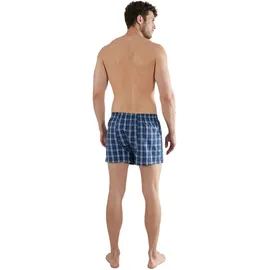 Götzburg Herren Boxer 4er Pack - Poplin, Pure Cotton, Unterwäsche Set Blau/Weiß XL