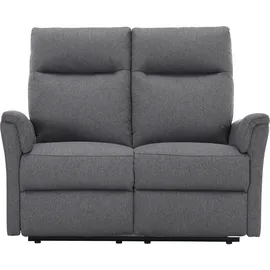 Home Affaire 2-Sitzer HOME AFFAIRE "FINNARA,2-Sitzer,elelektrische Relaxfunktion in 2 Sitzen, USB A/C", anthrazit, B:128cm H:103cm T:88cm, 100% POLYESTER, Sofas, Liegefunktion 105-135, Federkern