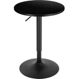 Woltu Bartisch rund höhenverstellbar 1-St 60 x 60 cm Schwarz