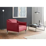 W.Schillig Cocktailsessel »sally Designsessel, Loungesessel,« mit Metall-Winkelfüßen in Chrom glänzend, rot
