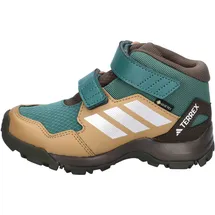 adidas Unisex Kinder Terrex Skychaser Mid Gore-Tex Hiking Kids Shoes, Preloved Teal/Matte Silver/Cardboard, 31 EU
