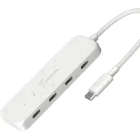 j5create Umweltfreundlicher USB-C-zu-Hub Typ C Gen 2 mit 4 - Weiß