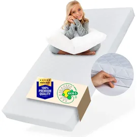 Kids Collective Matratze waschbarer Bezug Kinder 10 cm hoch, eco5 Wendematratze Kinder Kindermatratze 120x200 cm Kinderbett Bodenbett - Weiß