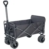 Bollerwagen - schwarz - mit Vorderklappe - faltbar