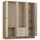 vente-unique Kleiderschrank Peroli 180 x 206 x 46,5 cm Beige/Holzfarben