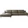Designwerk Ecksofa DESIGNWERK "Forma L-Form, zeitloses Designsofa mit aktuellem Fuß", braun (mud), B:344cm T:162cm, Leder;Struktur 98% Polyester, 2% Acryl, Sofas, Ecksofa, in hochwertiger Verarbeitung & tollem Sitzkomfort