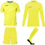 Uhlsport Prediction Torwart-Set Herren fluo gelb/schwarz 3XL