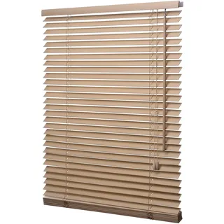Ventanara® Holzjalousie 35mm Eiche Holz Jalousie Jalousette Echtholz 120 x 160 cm