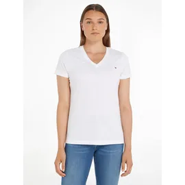 Tommy Hilfiger Heritage Kurzarm-T-Shirt Mit V-ausschnitt Classic White 2XL