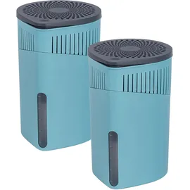 Wenko Raumentfeuchter Drop 2er Set 1000 g Türkis