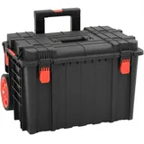 vidaXL Koffer für Flugreise Tragbar Schwarz 57x35x32,5 cm PP, Koffer, Hartschalenkoffer, Werkzeugkasten, Transportkoffer mit Schaumstoff