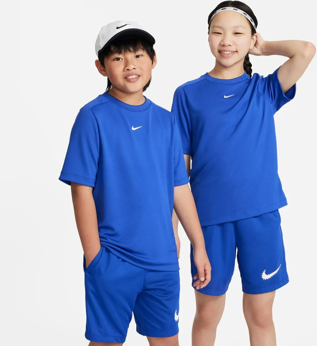 NIKE B NK DF MULTI SS TOP GAME ROYAL/WHITE M