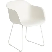 Muuto Fiber Armchair Sled Base weiß
