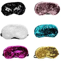 FSSTUD 6 Stück Damen Mädchen Glitter Pailletten Schlafmaske Augenmaske Nachtmaske mit Gummiband für Reisen