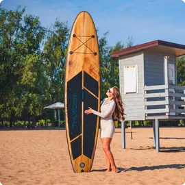 Thunder SUP Board 350 x 81 x 15 cm Braun/Schwarz