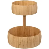 5five simply smart 5five Tablett, Zweistöckiger Obstkorb aus Bambus