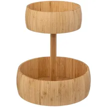 5five simply smart 5five Tablett, Zweistöckiger Obstkorb aus Bambus