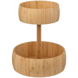 5five simply smart 5five Tablett, Zweistöckiger Obstkorb aus Bambus