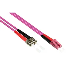 Good Connections Good Connections® LWL Duplex OM4 50/125μ LC/ST, 10 m, violett