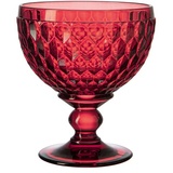 Villeroy & Boch Boston coloured Sektschale / Dessertschale red, extravagantes, formschönes Glas für Sekt und Champagner, Kristallglas, rot,